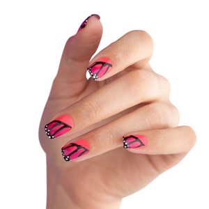 May - butterfly design - artistic nail design