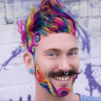 Mykey O’Halloran Hidden Rainbow Hair Tutorial