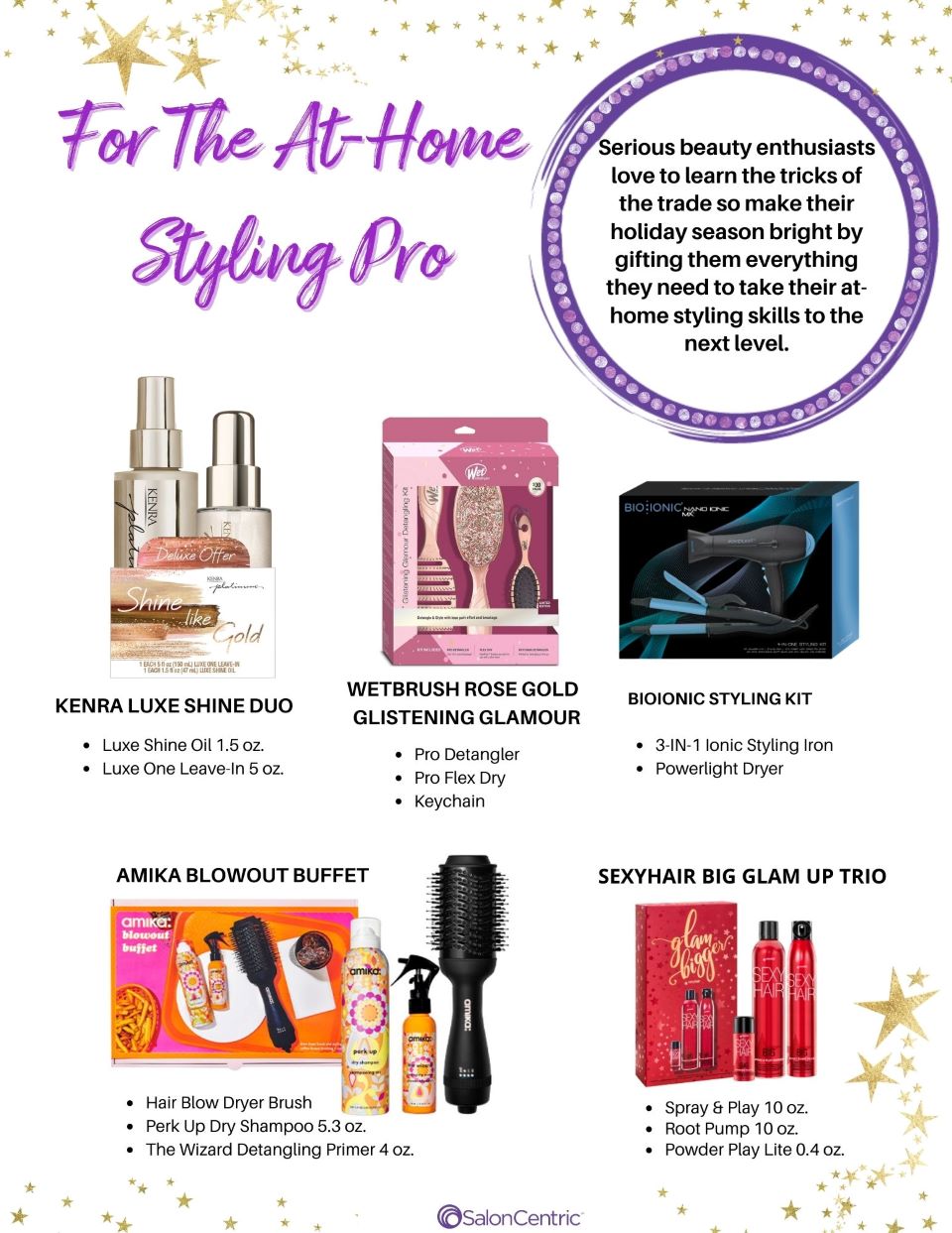 gift guide for styling hair at home tools and products