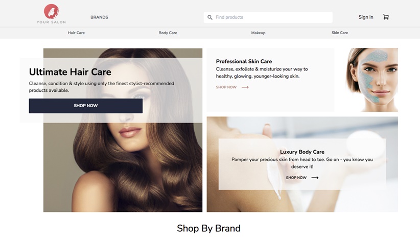 salon store ecomm